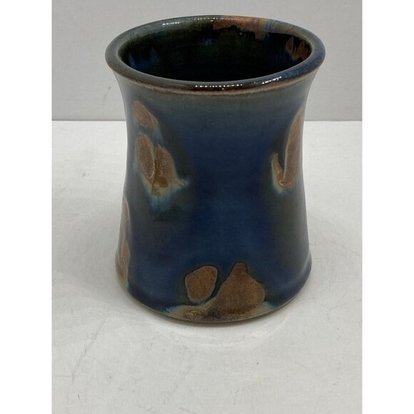 Lannock Pottery Navy Blue and Brown Mug - Picture 7 of 10